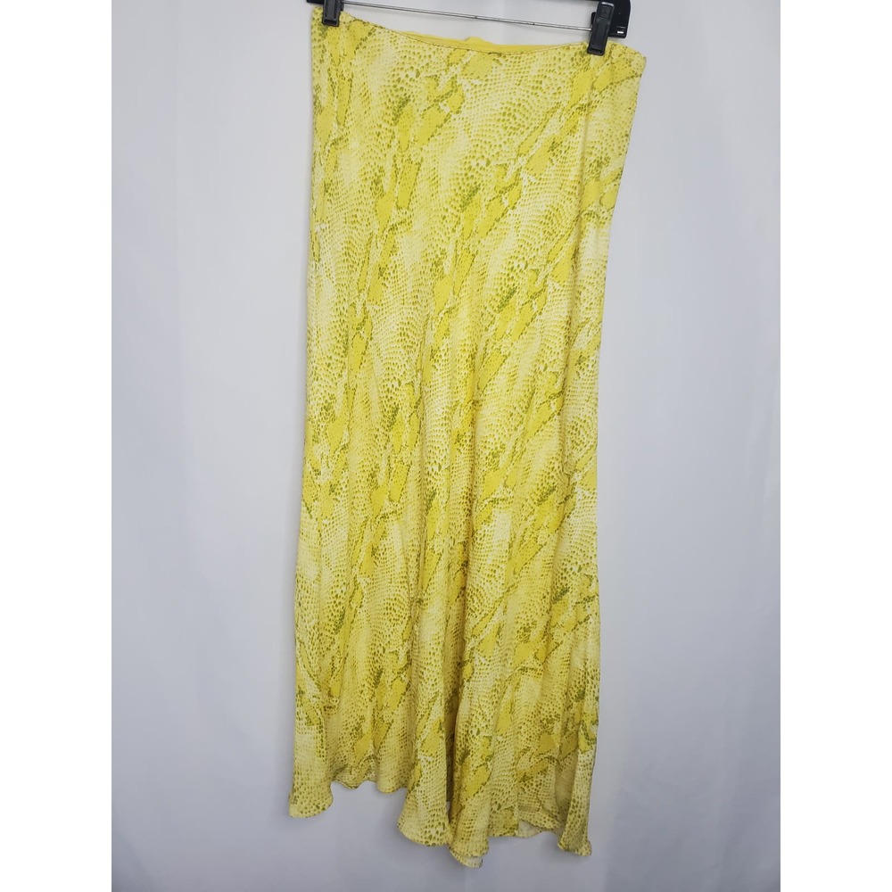 Whistles Yellow Multi Python Print Bias Cut Long … - image 5